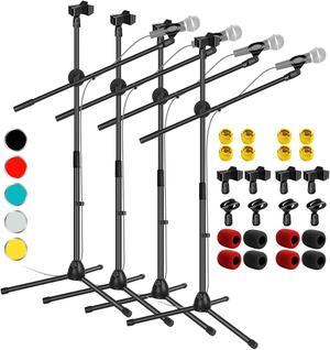 5 Core Tripod Mic Stand Adjustable Heavy Duty Floor Holder Microphone Boom Arm