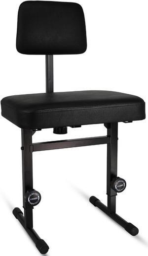 5 Core Piano Bench Height Adjustable Keyboard Stool Heavy Duty Thick Padded Cushioned Seat with Backrest