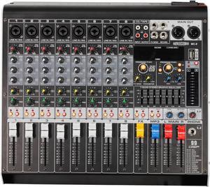 5 Core Audio Mixer 8 Channel DJ Equipment with Bluetooth USB Console Sound Board
