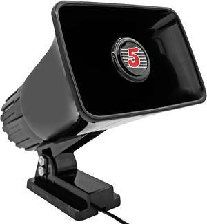 5 Core 6" inch PA Speaker Black/ 20W Power Horn Driver for Indoor Outdoor Use/ Heavy Duty Portable Waterproof Siren PA Speaker with Adjustable Bracket- HW 405 BLK