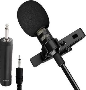 5 Core Premium Lavalier Microphone Lapel Clip-on Mini Wired Omnidirectional Condenser Mic for Podcasting, Recording, Vlogging, Android, Smartphone, DSLR, Camera, Computer, Laptop