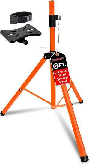5 Core Speaker Stand Tripod Floor Heavy Duty Adjustable Up to 72 Inch DJ Studio Monitor kanto Stands Pole Mount - SS HD 1PK ORG WOB