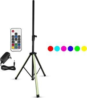 5 Core Speaker Stand w RGB Tripod Floor Heavy Duty Adjustable Up to 72 Inch DJ Studio kanto Monitor Stands Pole Mount - SS HD LGT