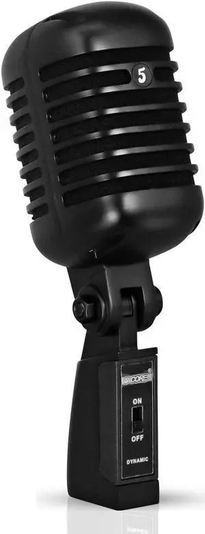 5 Core inc. Vintage Microphone Classic Dynamic Professional XLR Studio Retro Style Mic Black 5 Core inc. Vintage Microphone Classic Dynamic Professional XLR Studio Retro Style Mic Black