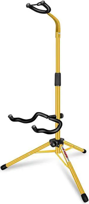 5 Core Guitar Stand Floor Adjustable Heavy Duty w Neck Holder Universal Supports for Acoustic Electric Classic Bass Instrument Folding Portable Yellow - GSH HD YLW 5 Core Guitar Stand Floor Adjustable Heavy Duty w Neck Holder Universal Supports for Acoustic Electric Classic Bass Instrument Folding Portable Yellow - GSH HD YLW