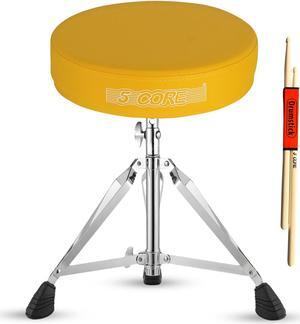 5 Core Drum Throne Height Adjustable Guitar Stool Thick Padded Memory Foam DJ Chair Seat with Anti Slip Feet Multipurpose Musician Chair for Adults and Kids Drummer Cello Guitar Player