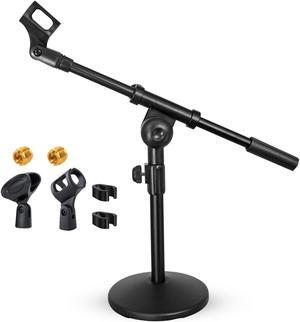 5 Core Round Base Desktop Mic Stand Universal Desk Microphone Holder Table Top Stands