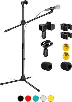5 Core Tripod Mic Stand Adjustable Heavy Duty Floor Holder Microphone Boom Arm - MS DBL