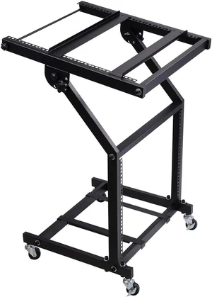 5 Core 9U Professional Audio Rack Mount DJ Mixer Stand Studio Adjustable Table Cart with Wheels - RACK STAND 9U 5 Core 9U Professional Audio Rack Mount DJ Mixer Stand Studio Adjustable Table Cart with Wheels - RACK STAND 9U