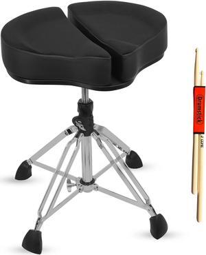 5 Core Drum Throne Sponge Padded Guitar Stool Drummer Seat for Adults & Kids