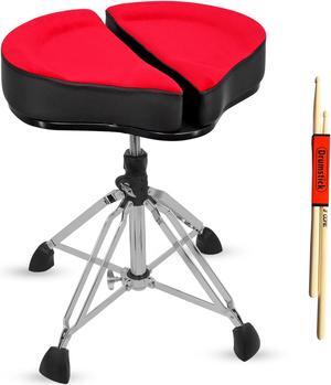 5 Core Drum Throne Sponge Padded Guitar Stool Drummer Seat for Adults & Kids