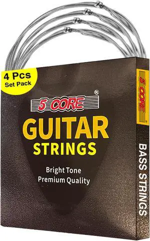5 Core Bass Guitar Strings Brass Phosphor Bronze Extra Light Gauge (.045.100) High Carbon Steel Core Bright & Powerful Tone 4 String Set for All Bass Guitars - GS EL BSS 4PCS 5 Core Bass Guitar Strings Brass Phosphor Bronze Extra Light Gauge (.045.100) High Carbon Steel Core Bright & Powerful Tone 4 String Set for All Bass Guitars - GS EL BSS 4PCS