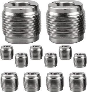 5 Core Mic Stand Adapter 12 Pieces 3/8 Female to 5/8 Male Screw Thread Conversion Connector for Microphone Stands Boom Arms Camera Tripod - MS ADP M SLV 38F-58M 12PCS
