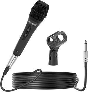 5 Core Microphone XLR Dynamic Mic Karaoke Singing Handheld Microfono Wired Professional Unidirectional 1/4 Plug In Cord Connection for Vocal DJ Music - PM-286