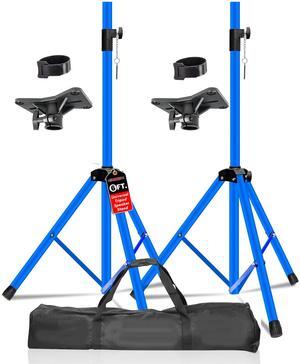 5 Core Speaker Stand Pair Tripod Floor Heavy Duty Adjustable Up to 72 Inch DJ Studio Monitor kanto Stands Pole Mount - SS HD 2 PK SKY BLU BAG