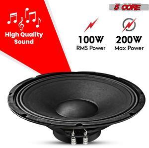 5 Core Speaker Subwoofer 12 Inch PA DJ Subs 200W Max Pro Audio 8 Ohm 30 Oz Y30 Magnet Subwoofers Powerful Replacement Bass Sub Woofer -  SP 12120