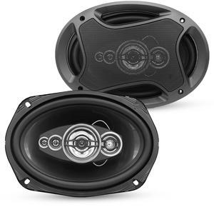 5 Core 6x9 Car Speaker 800W 4Ohm 4 Way Coaxial Speaker w Super Tweeter Universal Fit for Cars Stereo Easy Installation High Performance Sound System for Clear Sound & Deep Bass - CS 69 4W