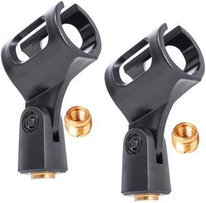 5 Core Microphone Clip Holder 2 Pieces with Screw Adapters 5/8 to 3/8 Inch