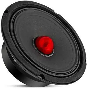 5 CORE 6.5 Inch Midrange Car Speakers 360W 4 Ohm Pair Built in Red Aluminium Super Bullet Tweeters DJ PRO Audio Stereo Subwoofer for Car or Truck - MR 6.5 BLT R 4oHM
