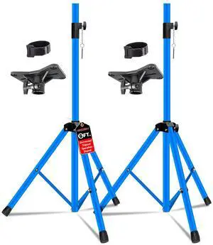5 Core Speaker Stand Height Adjustable Universal PA DJ Tripod Studio Monitor Stands 2Pcs w 35mm Compatible Insert for Home On Stage In Studio Use Sky Blue - SS ECO 2PK SKY BLU WoB