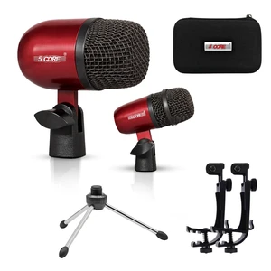5 Core Conga Mic Snare Tom Set Professional XLR Cardioid Condenser Instrument Microphone Kit 5 Core Conga Mic Snare Tom Set Professional XLR Cardioid Condenser Instrument Microphone Kit