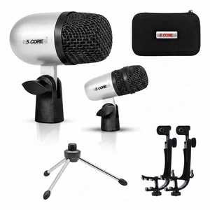 5 Core Conga Mic Snare Tom Set Professional XLR Cardioid Condenser Instrument Microphone Kit 5 Core Conga Mic Snare Tom Set Professional XLR Cardioid Condenser Instrument Microphone Kit