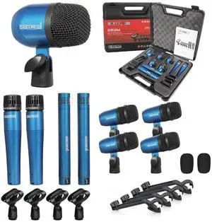 5 Core Drum Microphone Kit 9Pc All Metal Drummer Mics Tom/Snare & Cymbals Wired Instrument Drums Set 5 Core Drum Microphone Kit 9Pc All Metal Drummer Mics Tom/Snare & Cymbals Wired Instrument Drums Set