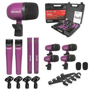 5 Core Drum Microphone Kit 9Pc All Metal Drummer Mics Tom/Snare & Cymbals Wired Instrument Drums Set 5 Core Drum Microphone Kit 9Pc All Metal Drummer Mics Tom/Snare & Cymbals Wired Instrument Drums Set