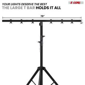 5Core DJ Light Stand Stage Lighting Truss System Height Adjustable Heavy Duty T bar Mount 5Core DJ Light Stand Stage Lighting Truss System Height Adjustable Heavy Duty T bar Mount