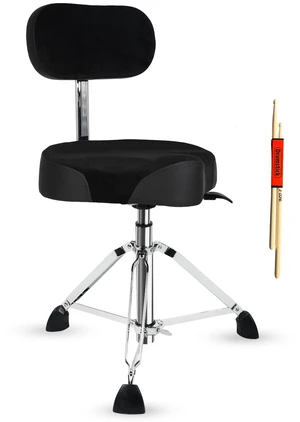 5 Core Drum Throne 4" Padded Seat w Backrest Airlift Adjustable Chair Ergonomic Drummer Stool 5 Core Drum Throne 4" Padded Seat w Backrest Airlift Adjustable Chair Ergonomic Drummer Stool