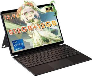 CHUWI Hi10 Max 12.96" Gaming Tablet 512G SSD 12G ROM Windows11 intel N100 2 in 1 Tablet Laptop PC with Keyboard 3K IPS Display