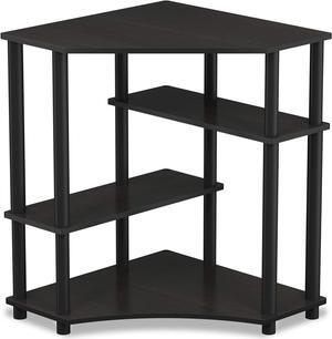 FURINNO Turn-N-Tube Space Saving, Corner Desk, Espresso/Black