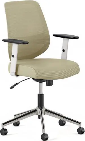 Branch Daily Chair - Computer Office Chair with Swivel, Lumbar Rest, and Adjustable Armrests - Sustainable, Stylish Mesh, & Adjustable Armrests - Comfortable Seating for Improved Posture - Green