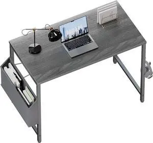 Pamray 32 Inch Computer Desk for Small Spaces with Storage Bag, Home Office Work Desk with Headphone Hook, Small Office Desk Study Writing Table