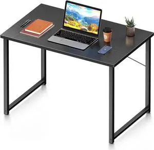 Coleshome 32 Inch Computer Desk, Modern Simple Style Desk for Home Office, Study Student Writing Desk, Black