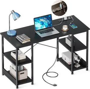 AODK 40 Inch Small Computer Desk with Power Outlets & USB Charging Port, Modern Simple Style Desk for Small Spaces Home Office, Study Student Writing Desk, Kids Desk, Black AODK 40 Inch Small Computer Desk with Power Outlets & USB Charging Port, Modern Simple Style Desk for Small Spaces Home Office, Study Student Writing Desk, Kids Desk, Black
