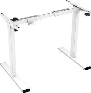 FLEXISPOT Height Adjustable Standing Desk Frame with Memory Controller, Electric Sit Stand Desk Base for Home and Office (White Frame Only)