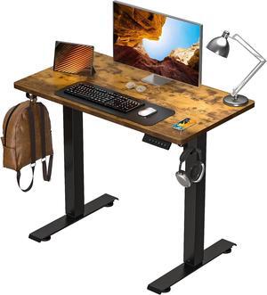 Kingant Standing Desk Height Adjustable Small Electric Stand Up Desks [35 x 20 Inch] - Ergonomic Sit Stand Desk Rising Desks for Home Office Computer Desk Stand Desk Workstation