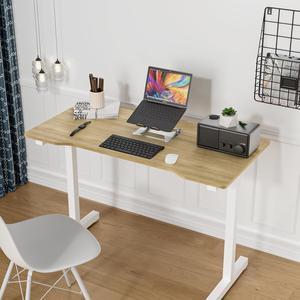 4 FT Upgraded Home Office Large Rectangular Computer Workstation with Cable Holes & Ergonomic Front Work Study, Simple & Modern Table - 45.5 x 22 Inch