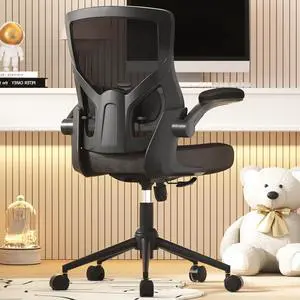 Office Chair, High Back Desk Chair Adjustable Height and Ergonomic Design Home Office Computer Chair Executive Lumbar Support Padded Flip-up Armrest Swivel Task Chair