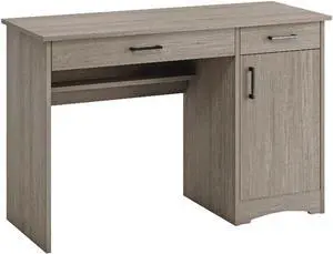 Sauder Beginnings Small Study Desk with Storage Drawers for Study or Bedroom, in Silver Sycamore
