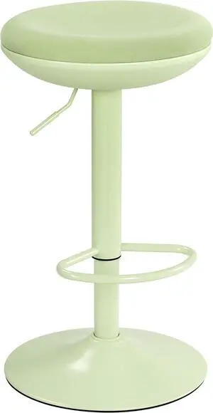 Standing Desk Chair, Ergonomic Office Stool Adjustable Height, Round 360° Swivel Sit Perching Stool Without Backrest for Bedroom, Kitchen, Living Room (Green)