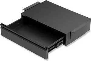 1 Pack Under Desk Drawer 18", Pull-out Storage Organizer with Large Slide Extension Mounted Under Flat Wooden Table or Workbench, Black_Normal Version