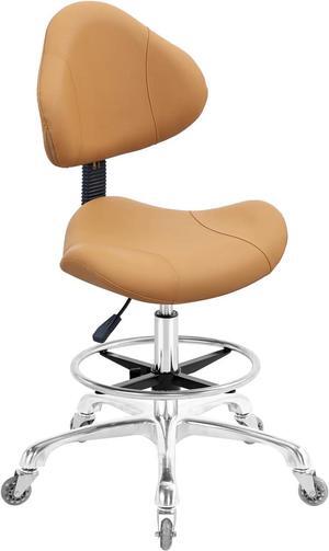 Rolling Swivel Drafting Chair Adjustable Heavy Duty (400lbs) Lumbar Support Task Chair for Home Desk Studio Design Lab(Triangular Back)