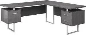 Monarch Specialties Computer 70"L Desk Left or Right Facing - Grey