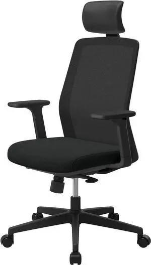 SIDIZ T40 SE Ergonomic Office Chair : Comfortable Home Office Chair for Light Users with Reclining Tilt Lock, Headrest, 3D Armrests, Mesh Back Computer Desk Chair, Alternative Gaming Chair (Black)