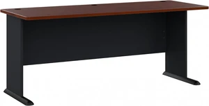 Bush Furniture Series A Desk, Large Workstation for Home or Professional Workspace, Desktop Solution for Office Use, 72W, Hansen Cherry Bush Furniture Series A Desk, Large Workstation for Home or Professional Workspace, Desktop Solution for Office Use, 72W, Hansen Cherry