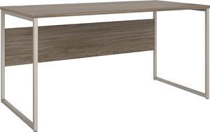 Bush Business Furniture HYD360MH Hybrid 60-Inch Computer Table Desk with Metal Legs, Modern Hickory