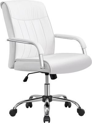 Yaheetech Executive Office Desk Chair Adjustable Ergonomic Chair Swivel Rolling Desk Chair with Lumbar Support and Headrest
