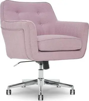 Serta Style Ashland Home Office Chair, Fresh Lilac Twill Fabric
